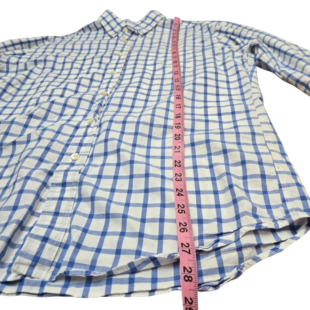 J.Crew Button Down Shirt Mens Plaid Checkered Long Sleeve‎ Cotton Sz L